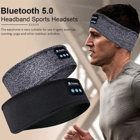 Bluetooth Sleep Headband – Wireless Headphones, Built-In Speakers, Comfortable Fabric, 10-Hour Battery Life